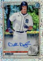 2020 Bowman Draft Chrome Draft Picks Autographs #CDADD Dillon Dingler Sparkle Refractor Baseball Card