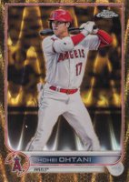 2022 Topps Gilded Collection #25 Shohei Ohtani Raywave Gold Etch Baseball Card