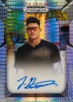 2019 Panini Prizm Draft Picks Autograph #122 Jasson Dominguez Hyper Prizm Baseball Card