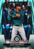 2023 Bowman Chrome #81 Julio Rodriguez Aqua Raywave Baseball Card