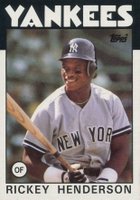 1986 Topps #500 Rickey Henderson Baseball Card