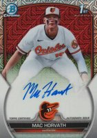 2023 Bowman Draft Chrome Prospect Autograph #CDAMH Mac Horvath HTA Choice Baseball Card
