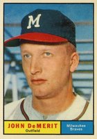 1961 Topps #501 John DeMerit Baseball Card