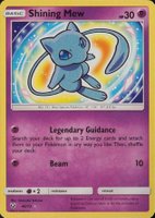 2017 Pokemon Sun & Moon Shining Legends #40 Shining Mew-Holo TCG Card