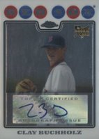 2008 Topps Chrome #229 Clay Buchholz Autograph Baseball Card