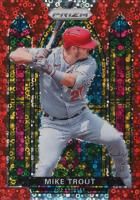 2021 Panini Prizm Stained Glass #SG-1 Mike Trout Red Donut Circles Baseball Card