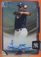 2015 Bowman Prospect Autographs #LS Luis Severino Chrome-Orange Refractor Baseball Card