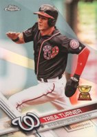 2017 Topps Chrome #194 Trea Turner Black Jersey-Refractor Baseball Card