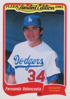 1985 Fleer Limited Edition #42 Fernando Valenzuela Baseball Card
