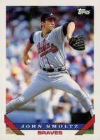 1993 Topps #35 John Smoltz Baseball Card