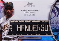 2024 Topps Sterling Sterling Bat Nameplates 1/1 #SBNRH Rickey Henderson Baseball Card