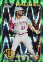 2024 Topps Chrome #263 Fernando Tatis Jr. Green Raywave Baseball Card