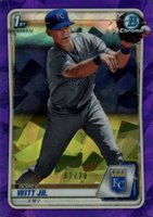 2020 Bowman Chrome Sapphire Edition #BCP25 Bobby Witt Jr. Purple Baseball Card