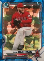 2021 Bowman Draft Chrome Sapphire Edition #BDC196 Sam Bachman Baseball Card