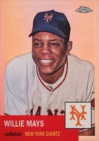 2022 Topps Chrome Platinum Anniversary #24 Willie Mays Rose Gold Refractor Baseball Card