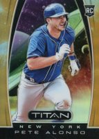 2019 Panini Chronicles Titan #1 Pete Alonso Neon Orange Baseball Card