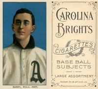 1909 White Borders Carolina Brights #20 Jack Barry Philadelphia Baseball Card