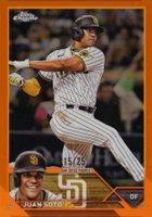 2023 Topps Chrome #100 Juan Soto Orange Refractor Baseball Card