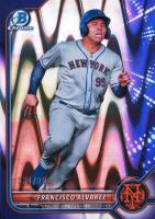 2022 Bowman Chrome Prospects #BCP53 Francisco Alvarez Purple Raywave Refractor Baseball Card