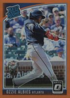 2018 Panini Donruss Optic #36 Ozzie Albies Orange Baseball Card
