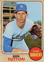1968 Topps #103 Don Sutton Baseball Card