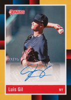2022 Panini Donruss Retro 1988 Signatures #R88SLG Luis Gil Gold Baseball Card
