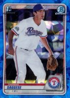 2020 Bowman Draft Chrome Sapphire Edition #BD167 Thomas Saggese Baseball Card