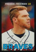 2016 Topps Heritage #487 Freddie Freeman Chrome-Black Refractor Baseball Card