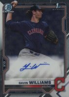 2021 Bowman Draft Chrome Draft Pick Autographs #CDAGW Gavin Williams Baseball Card