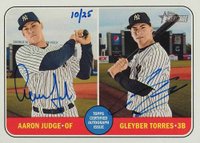 2018 Topps Heritage Real One Dual Autographs #JT Aaron Judge/Gleyber Torres Baseball Card