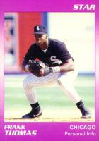 1991 Star Thomas #10 Frank Thomas Personal Info Baseball Card