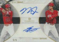 2018 Topps on Demand Dynamic Duals Teammates #T1C-A Mike Trout/Shohei Ohtani Autograph-Parallel 5 Baseball Card