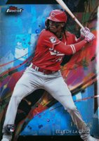 2024 Topps Finest #64 Elly de La Cruz Sky Blue Refractor Baseball Card