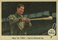1959 Fleer Ted Williams #51 May 16, 1954- Ted Is Patched Up Baseball Card