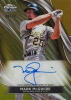 2024 Topps Chrome Black Autographs #MM Mark McGwire Gold Refractor Baseball Card