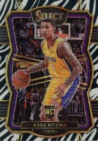 2017 Panini Select  #200 Kyle Kuzma Zebra Prizm Basketball Card