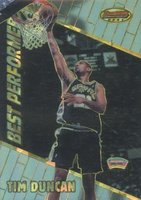 1999 Bowman's Best #92 Tim Duncan Atomic Refractor Basketball Card