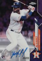 2020 Topps Chrome Rookie Autographs #RAYA Yordan Alvarez Purple Refractor Baseball Card