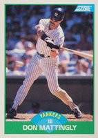 1989 Score #100 Don Mattingly Baseball Card
