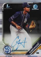 2019 Bowman Draft Chrome Draft Picks Autograph #CDACA CJ Abrams Baseball Card