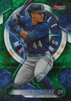 2023 Bowman's Best #9 Julio Rodriguez Green Refractor Baseball Card