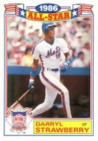1987 Topps All-Star Glossy Set of 22 #8 Darryl Strawberry Baseball Card