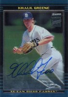 2002 Bowman Chrome Draft Picks #174 Khalil Greene Autograph Baseball Card