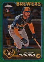 2024 Topps Chrome Logofractor Edition #161 Jackson Chourio Green Refractor Baseball Card