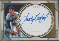 2018 Topps Transcendent Transcendent Collection Autographs #TCASK Sandy Koufax Horizontal Baseball Card