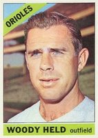 1966 Topps #136 Woody Held Baseball Card