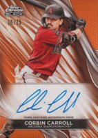 2024 Topps Chrome Black Autographs #CCA Corbin Carroll Orange Refractor Baseball Card