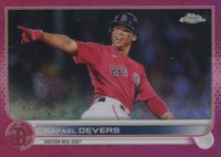 2022 Topps Chrome Logofractor Edition #47 Rafael Devers Pink Baseball Card