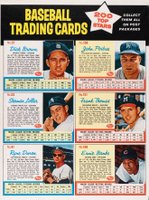 1962 Post Cereal Complete Panel # Dick Brown/Ernie Banks/Frank Thomas/John Podres/Ryne Duren/Sherman Lollar Baseball Card