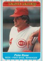 1986 Fleer League Leaders #36 Pete Rose Baseball Card